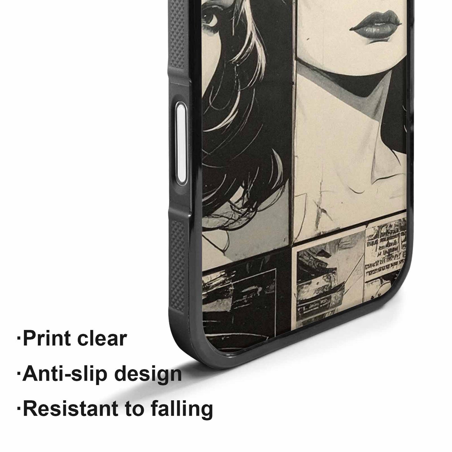 iPhone 17 Case — Black And White Solid Retro Vintage, Original Design Phone Case