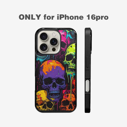 iPhone 16 Pro Case — Vibrant Camo 1000\'s Of Skeletons Neon, Custom Phone Case