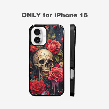 iPhone 16 Case — Skulls And Rosesmelting Skulls A Agl, Custom Made Phone Cover
