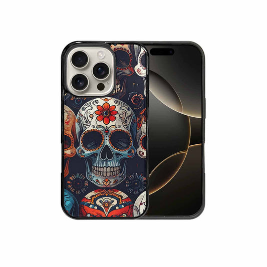 iPhone 16 Pro Case — Skull Waves, Custom Print Case Cover