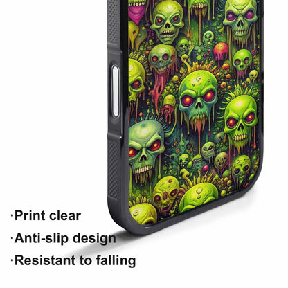 iPhone 17 Pro Max Case — Toxic Radioactive Creature Pattern Original Art, Custom Made Phone Cover
