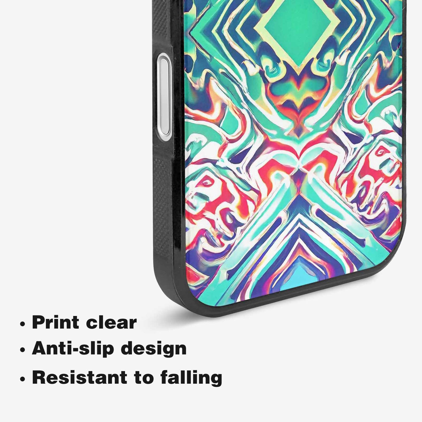 iPhone 16 Plus Case — Holographic Tribal Blaze, Customized Protective Case