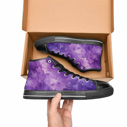 MEN'S Galaxy Art - High Top Canvas Vibrant Chaos Custom Shoes