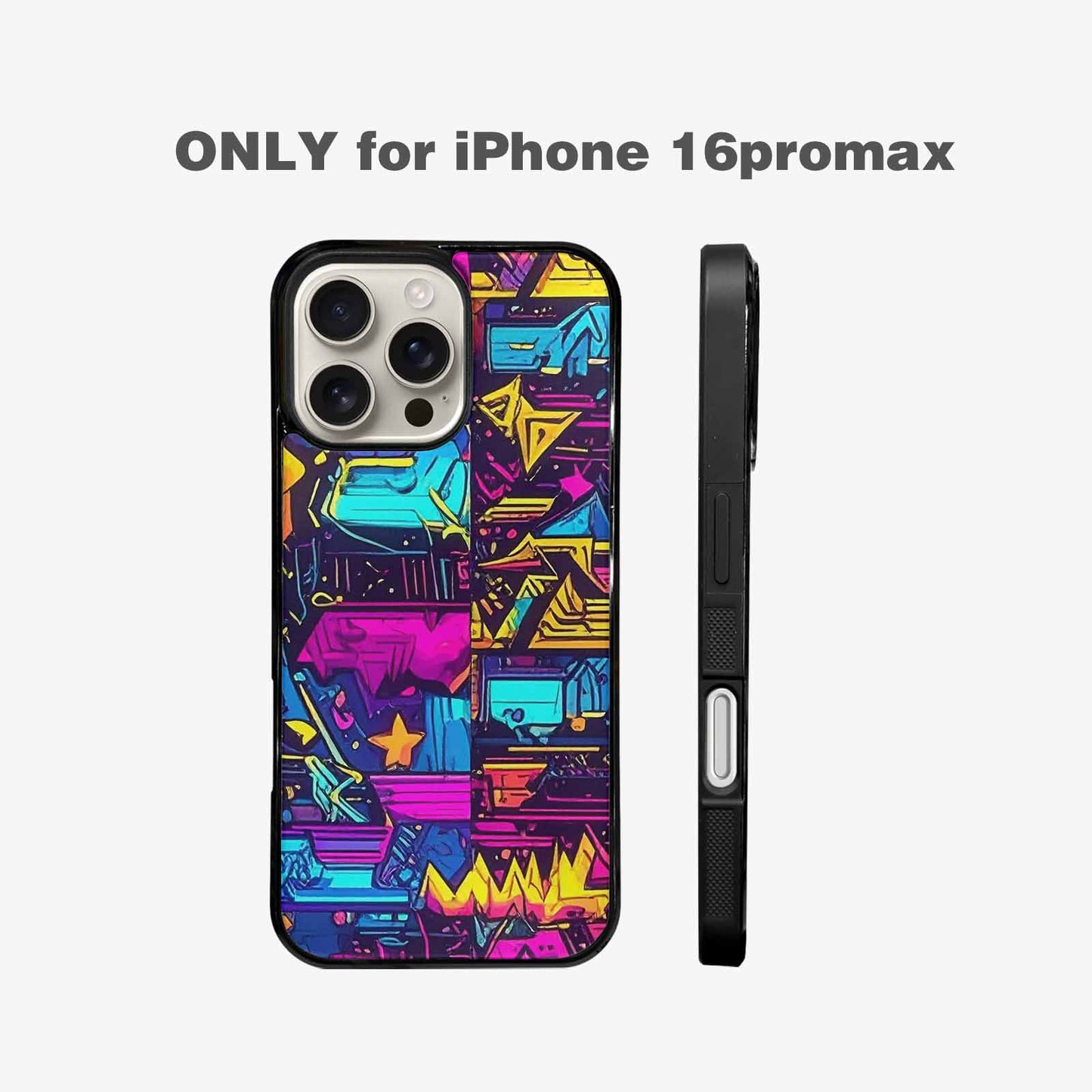 iPhone 16 Pro Max Case — 80s Retro Motif 80s Retro Motifs, Custom Designed Case Cover
