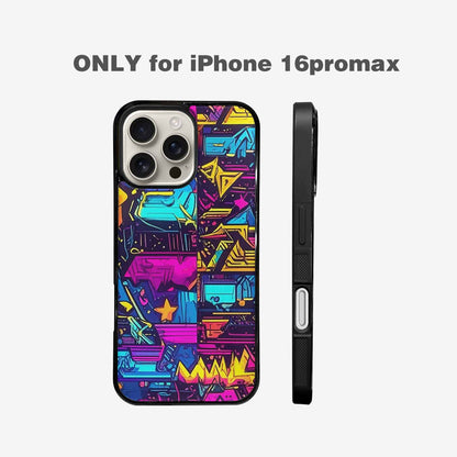 iPhone 16 Pro Max Case — 80s Retro Motif 80s Retro Motifs, Custom Designed Case Cover