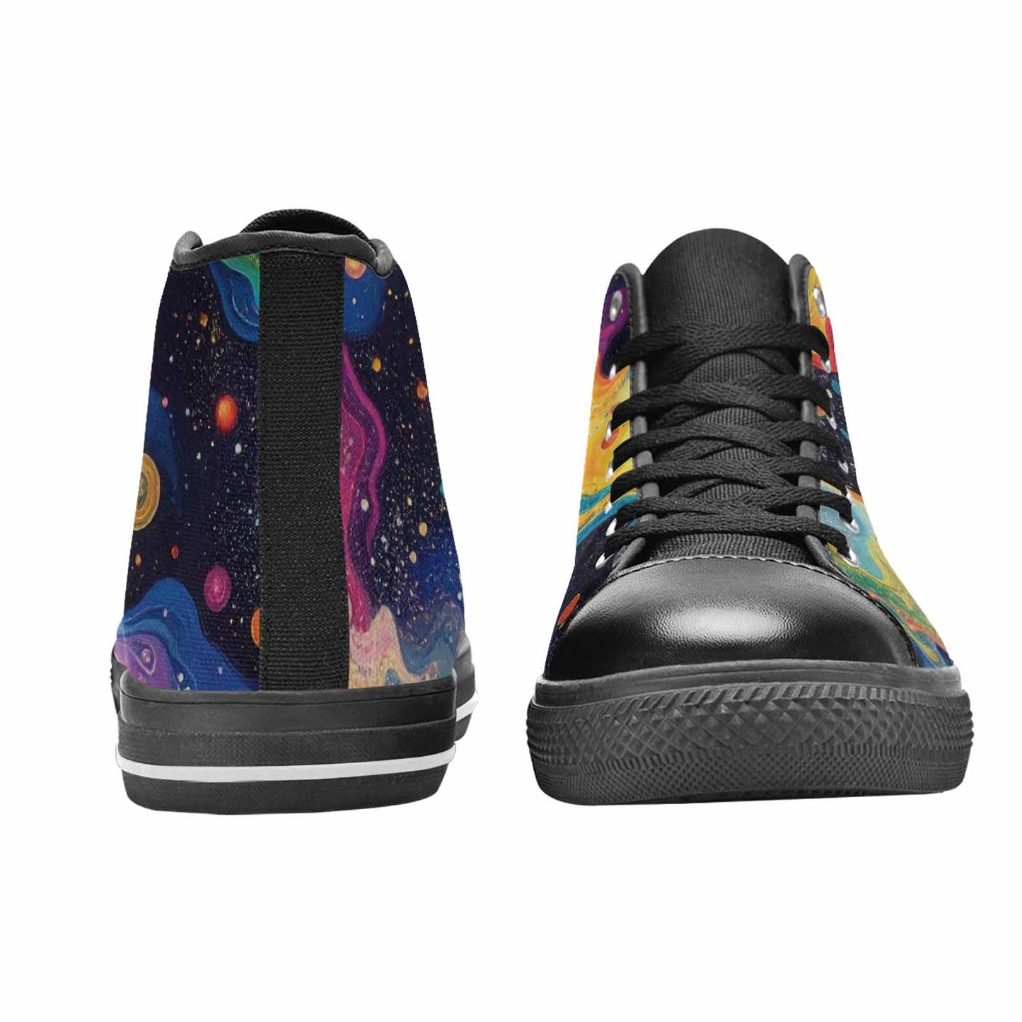 WOMEN'S Galaxy Art - High Top Canvas Surreal Custom Sneakers