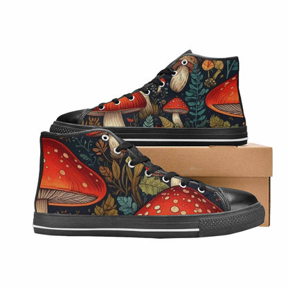 MEN'S Mushroom High Top Canvas Dark Academia Sneakers