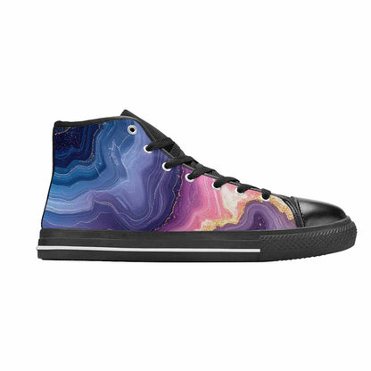 WOMEN'S Marble Galaxy High Top Canvas Dreamcore Custom Sneakers