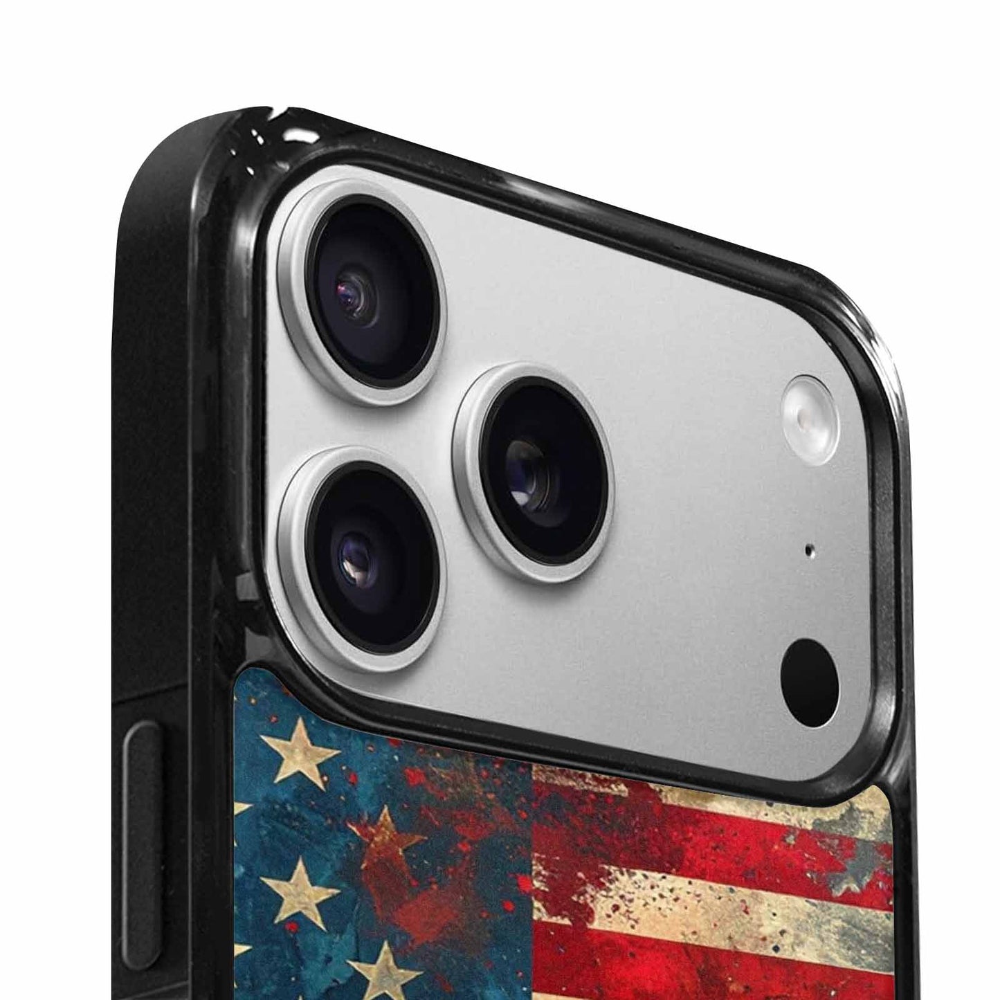 iPhone 17 Pro Max Case — Small American Flag Stars Galaxy Space, Custom Made Phone Cover