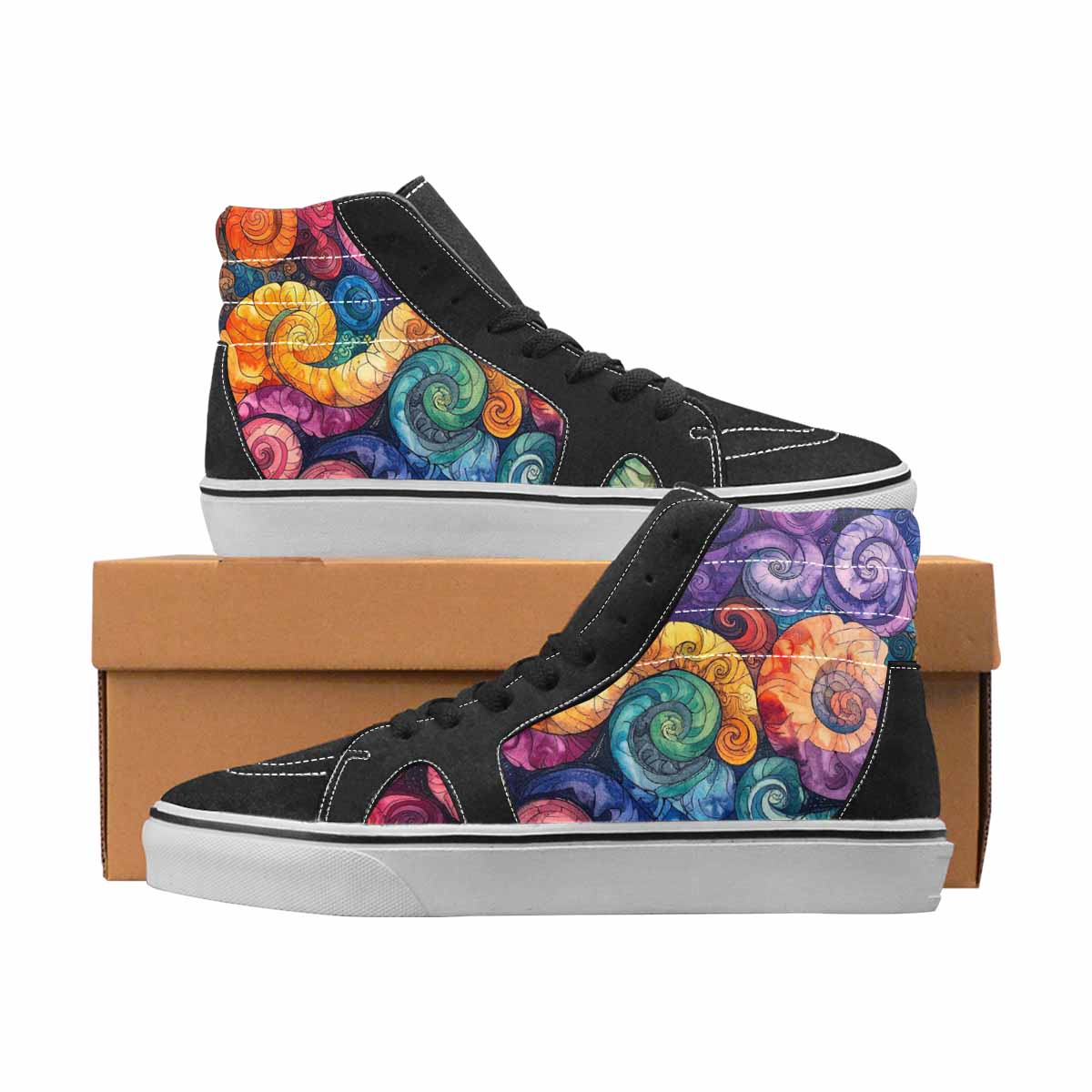 WOMEN'S Tie Dye High Top Canvas Personalized Dreamcore Customized Sneakers