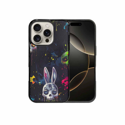iPhone 16 Pro Case — Radioactive Ghost Bunny Skull Sm Onf, Custom Designed Case Cover