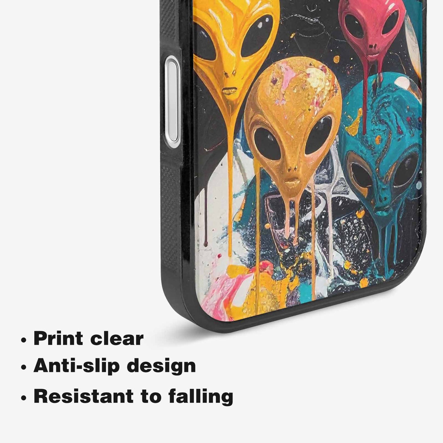 iPhone 16 Plus Case — Aliens Marblealiens Pattern, Custom Phone Case