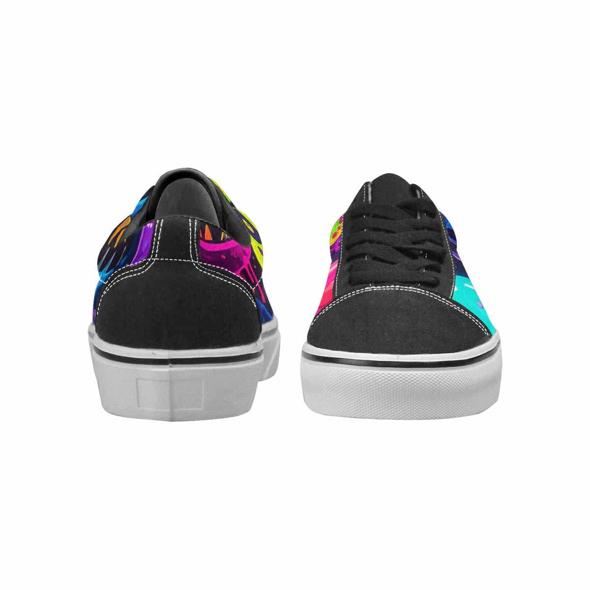 WOMEN'S Ice Cream Monsters  Lace-Up Canvas Grunge Custom Shoes