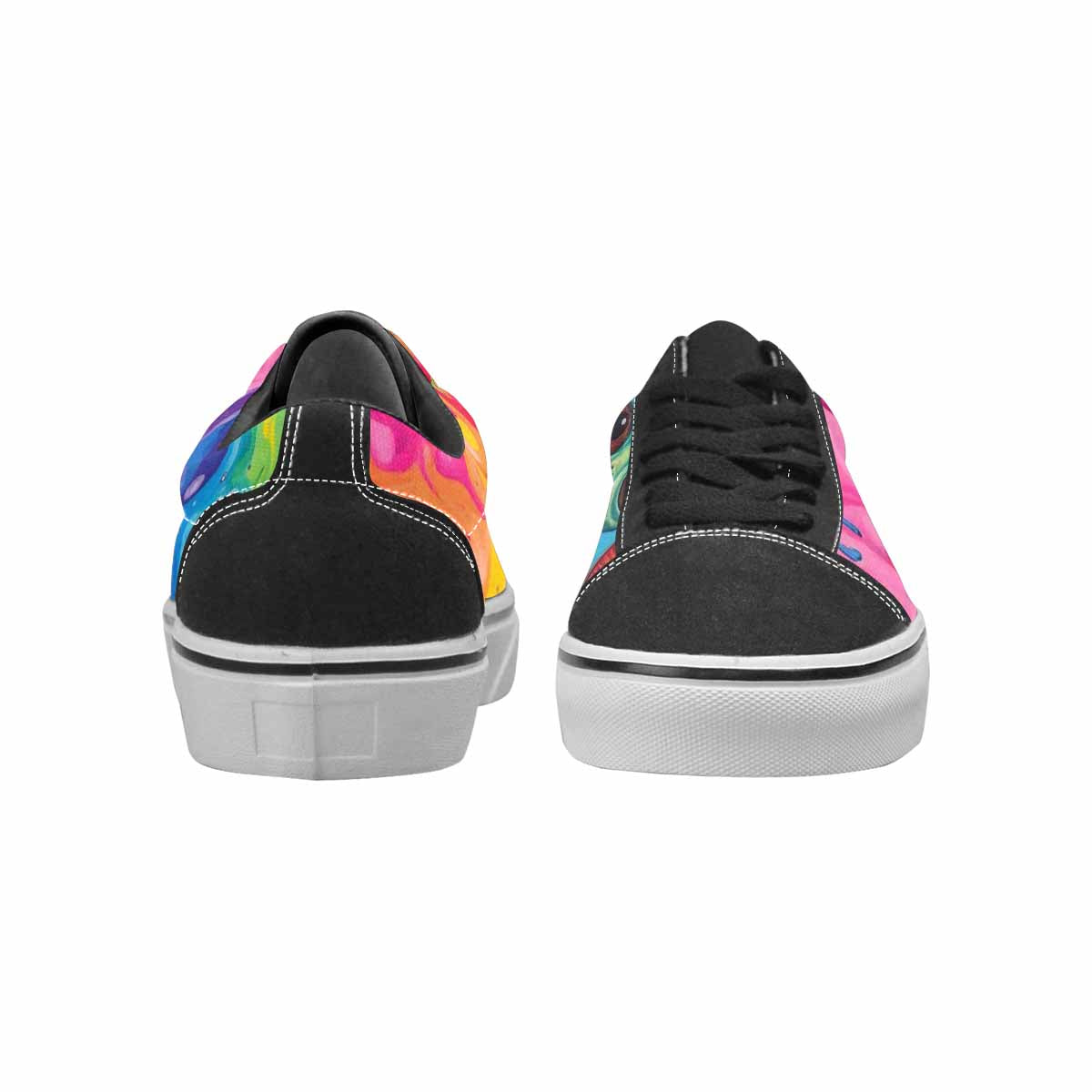WOMEN'S Aliens  Tie Dye Lace-Up Canvas Dark Academia Custom Sneakers