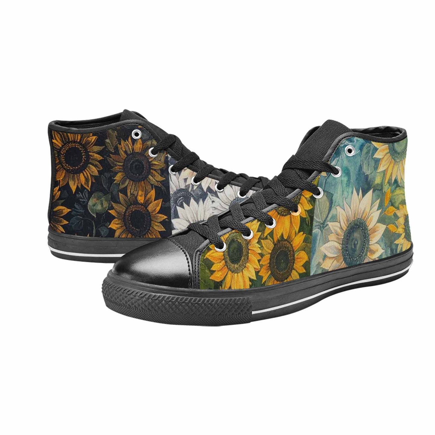 WOMEN'S Blend Melt Them High Top Canvas Vibrant Chaos Custom Shoes