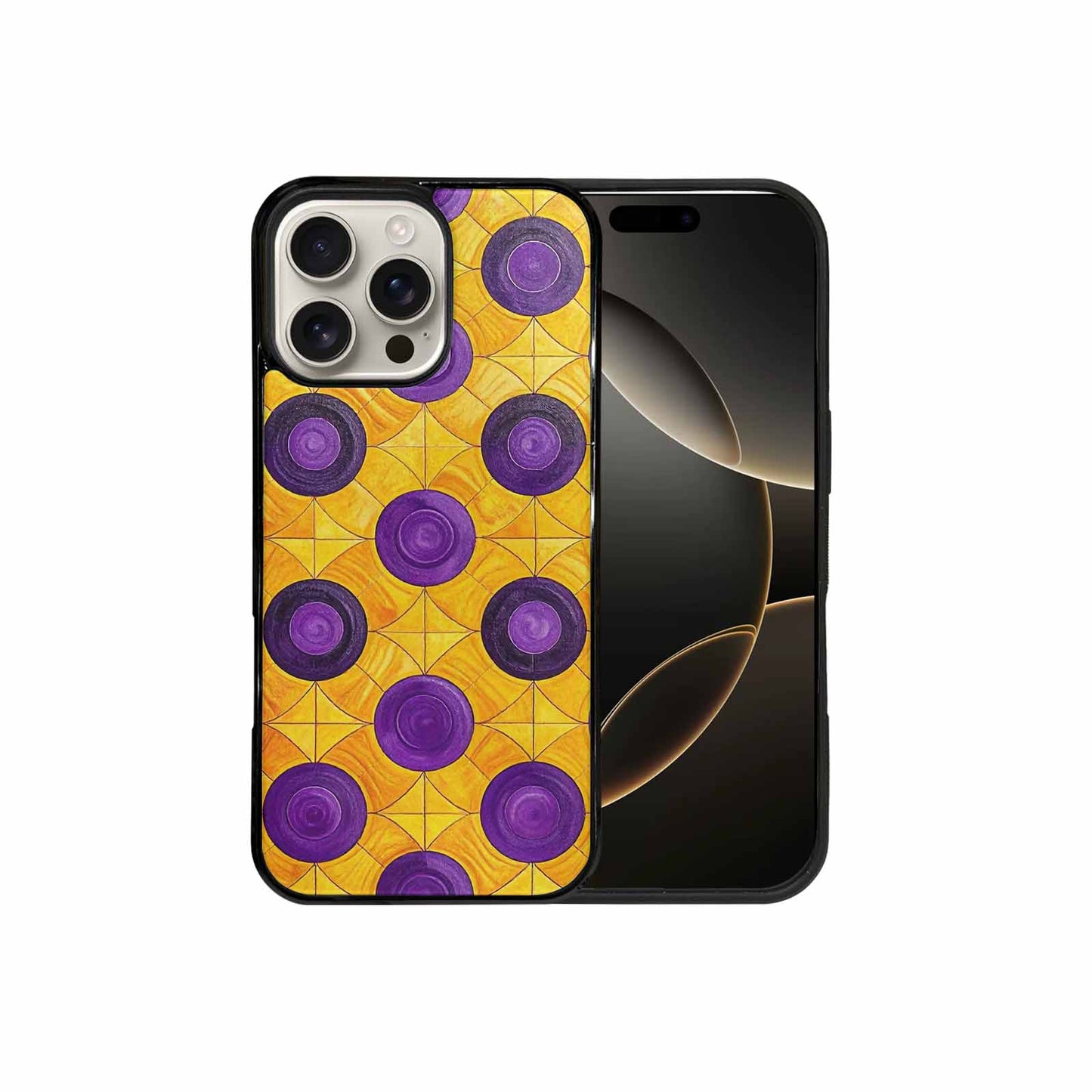 iPhone 16 Pro Max Case — Intersex Flag Color Theme Small Rainbow, Original Design Phone Case