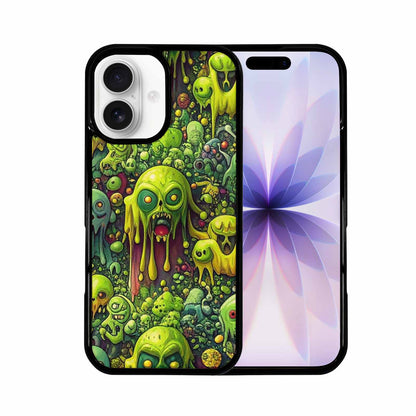 iPhone 17 Case — Toxic Radioactive Creature Pattern Original Art, Custom Printed Phone Case
