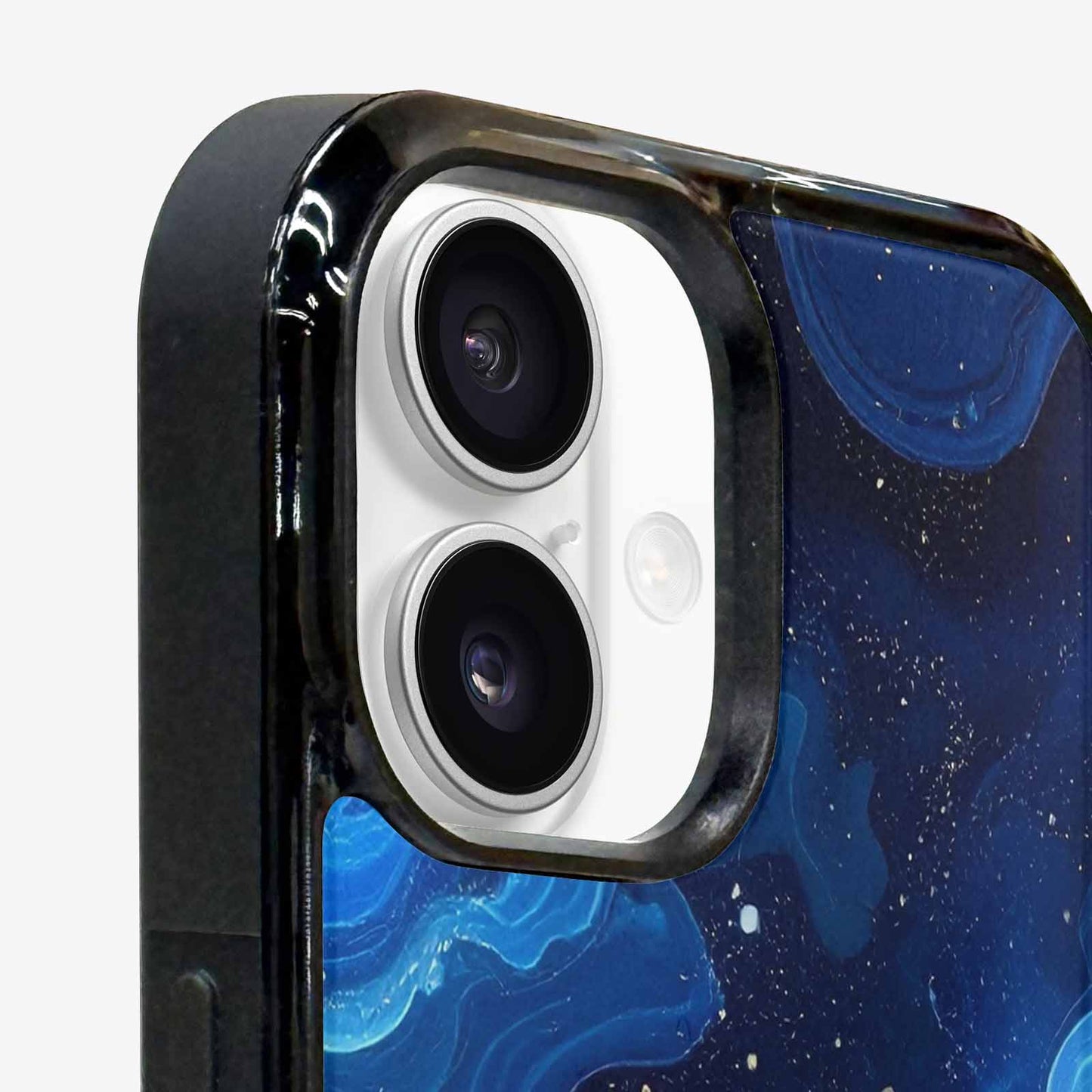 iPhone 16 Plus Case — Galaxy Art Blue Starfield Small Galaxy, Custom Print Case Cover