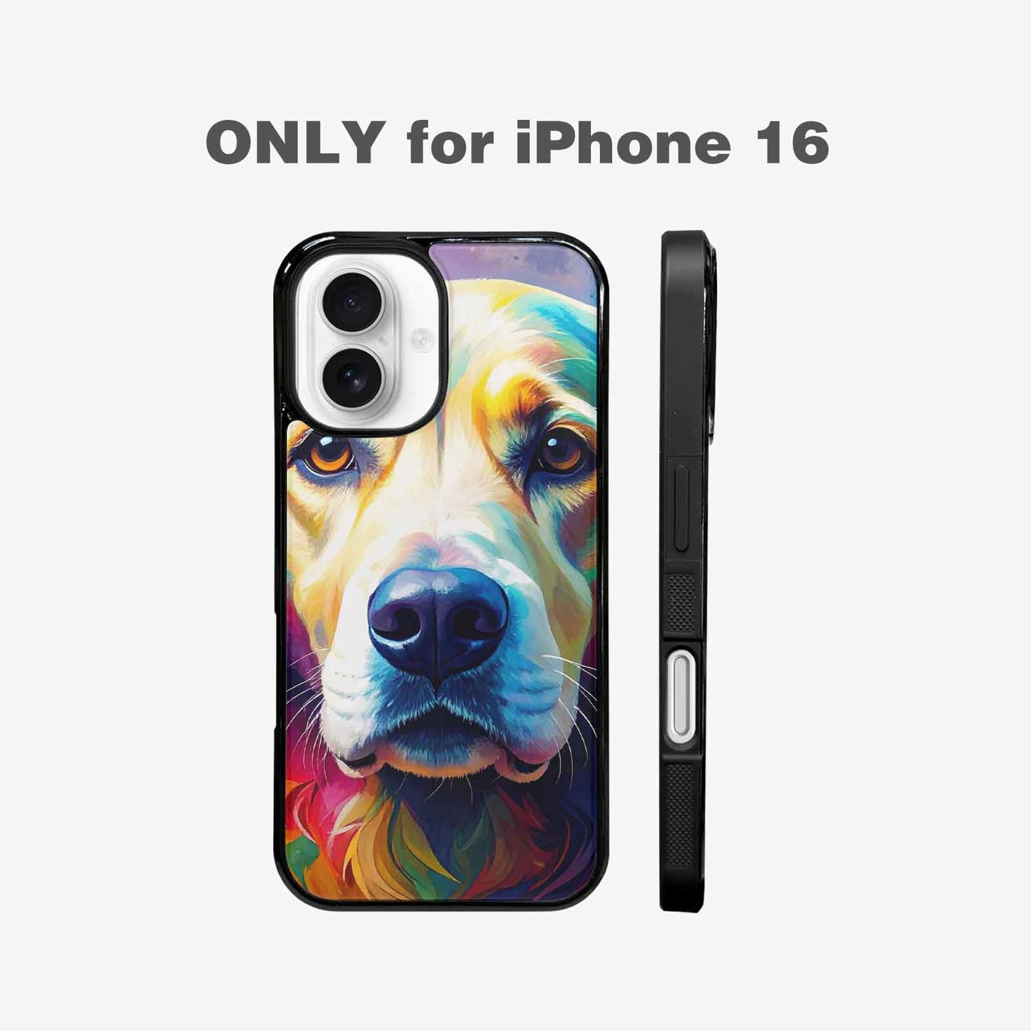 iPhone 16 Case — Golden Retriever Watercolor Art Pattern, Custom Made Phone Cover