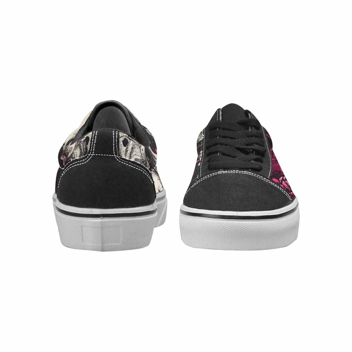 WOMEN'S Rainbow From Skull S Lace-Up Canvas Melting Art Custom Sneakers