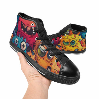 MEN'S Cartoon Monster Character High Top Canvas Aesthetic Custom Shoes