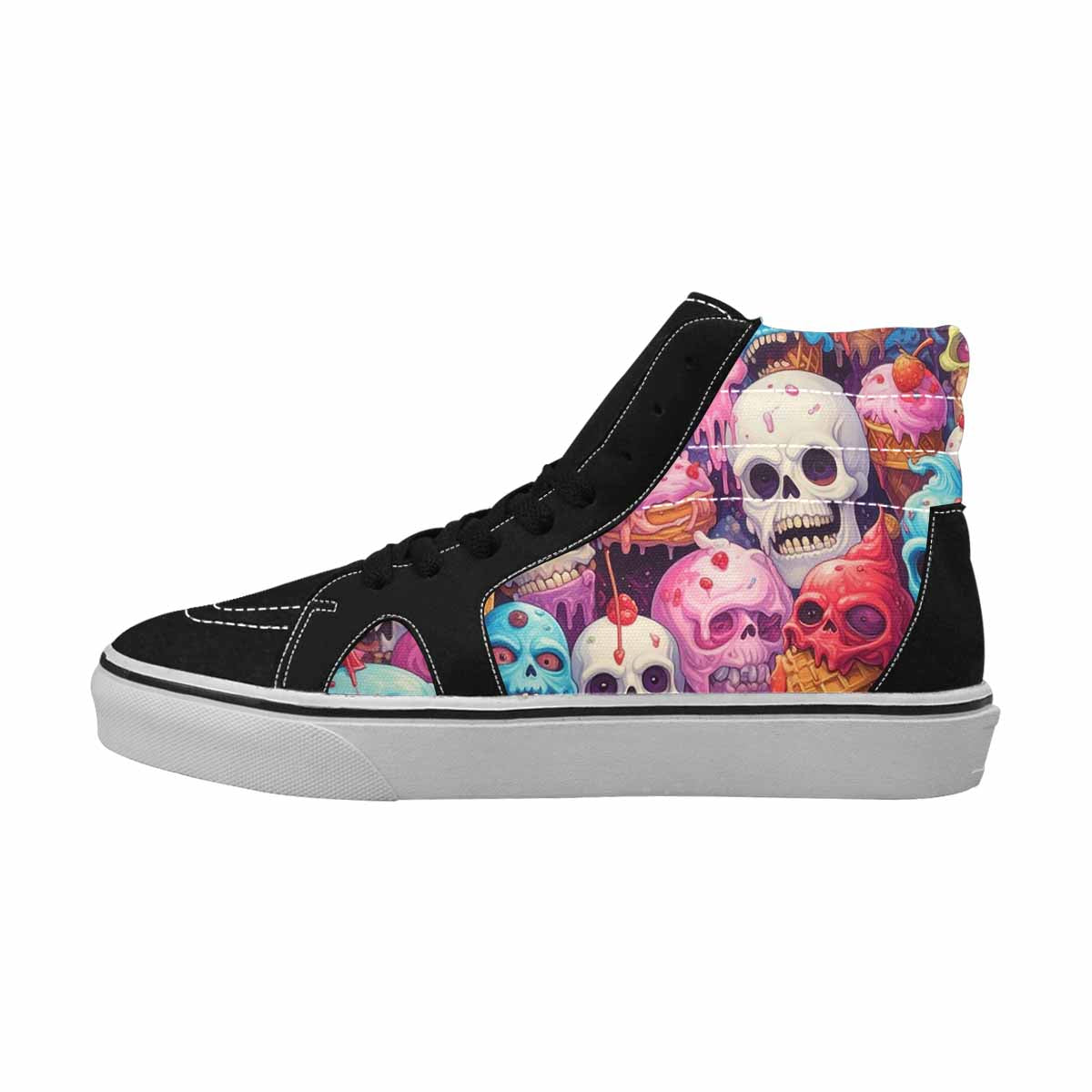 MEN'S Ice Cream Monsters  High Top Canvas Neon Fantasy Shoes