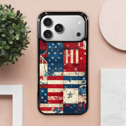 iPhone 17 Pro Max Case — Small American Flag Stars Galaxy Space, Personalized Phone Case