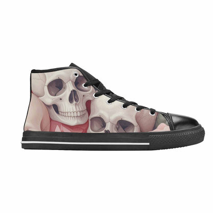 WOMEN'S Skulls Roses Soft Airbrush High Top Canvas Y2K Custom Shoes
