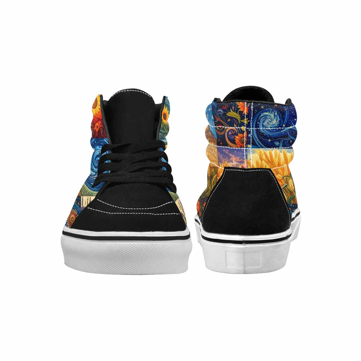 WOMEN'S Van Gogh-Style Swirl High Top Canvas Y2K Shoes