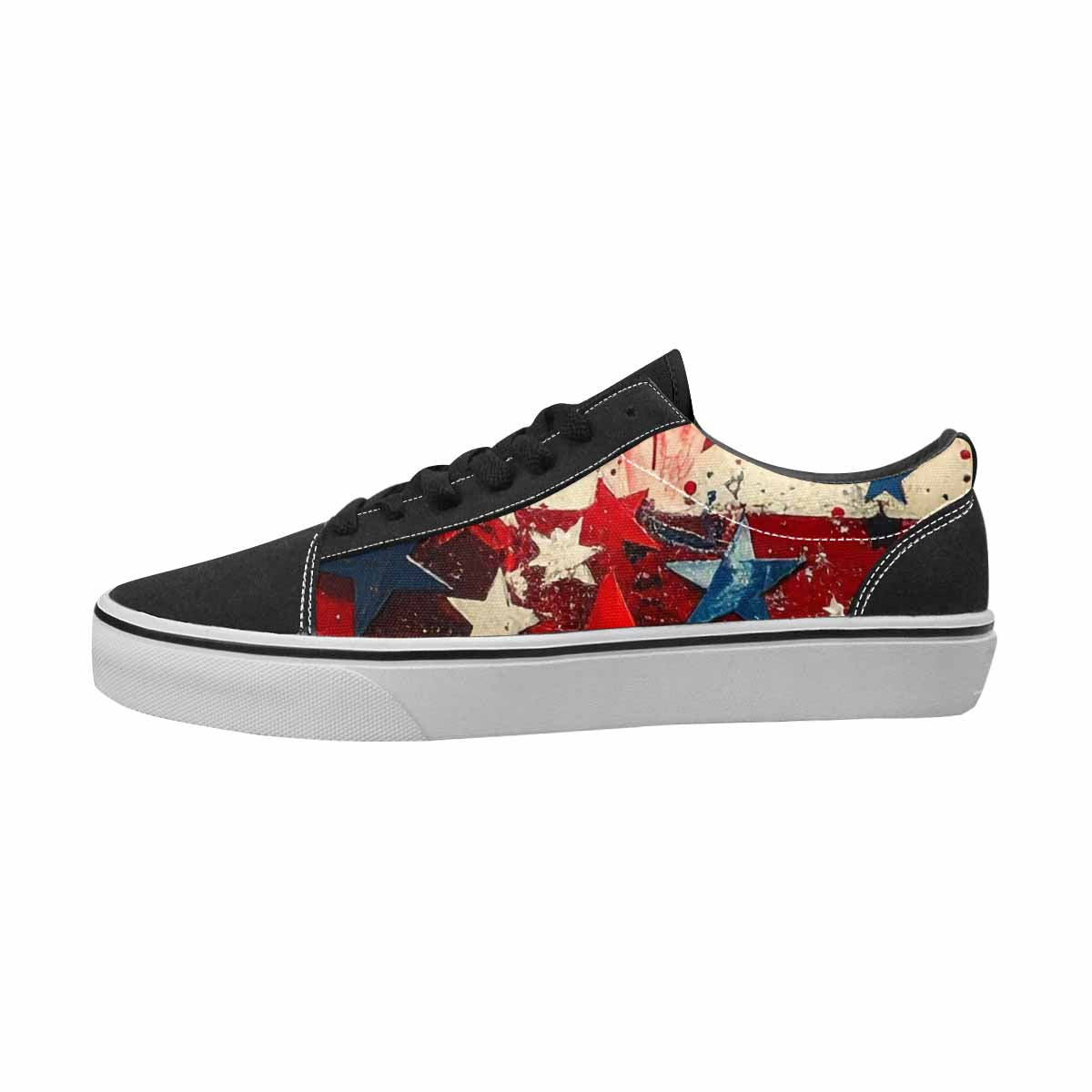 MEN'S Patriotic Canvas Wearable Art Kaleidoscope Customized Sneakers