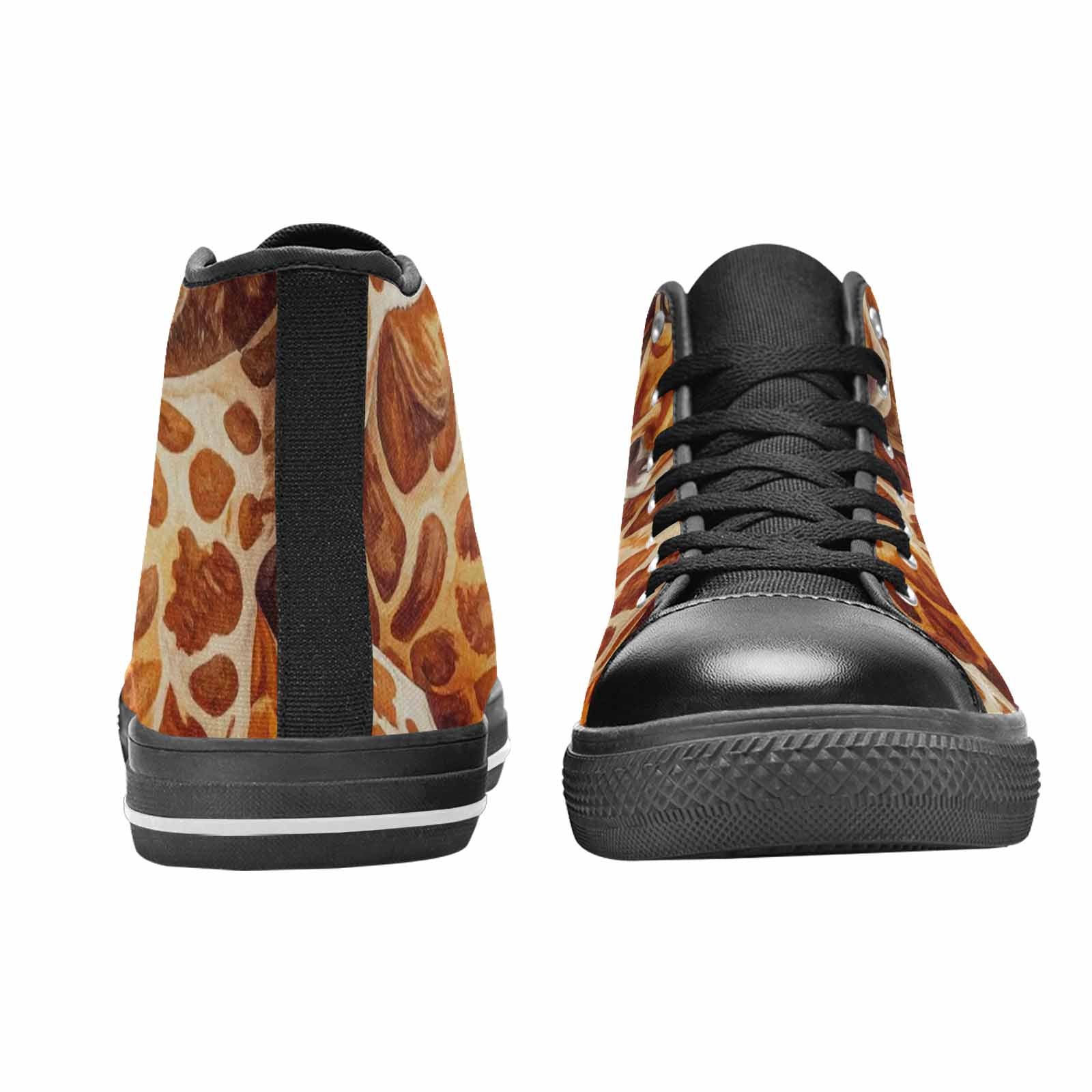 WOMEN'S Cow Animal Print High Top Canvas Dark Academia Shoes