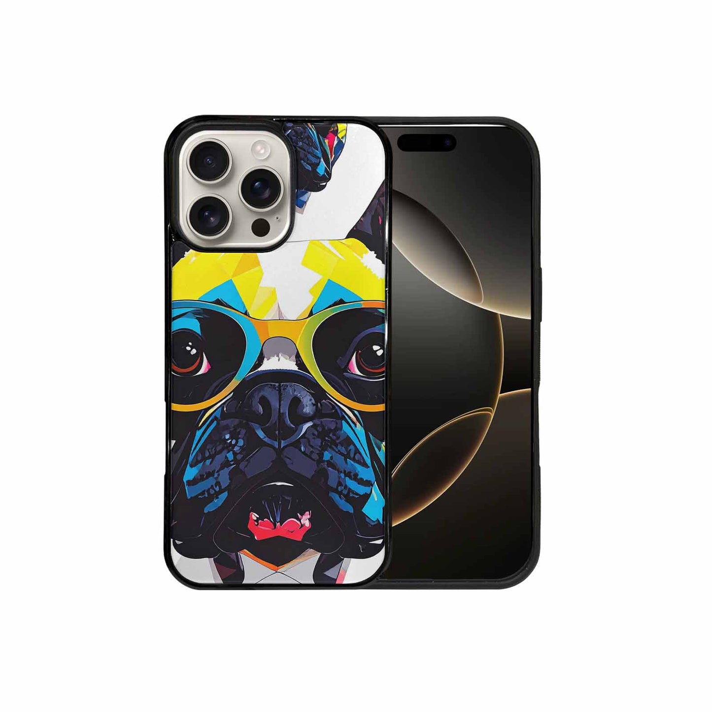 iPhone 16 Pro Max Case — French Bulldog Pop Art Pattern, Custom Phone Case