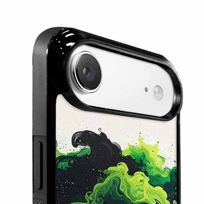 iPhone 17 Air Case — Black Green Ink Galaxy Nebula Galaxy, Custom Designed Case Cover