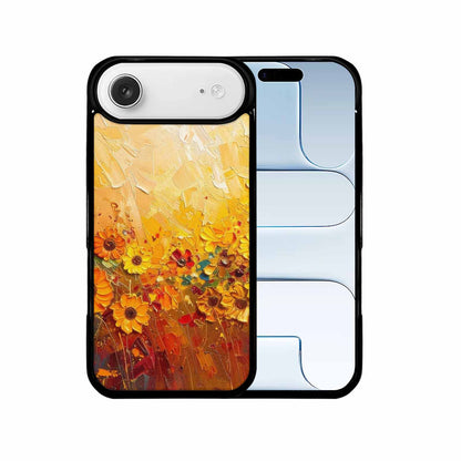 iPhone 17 Air Case — Impressionist Sunflower Brushstroke Pattern Hundreds Floral, Customized Protective Case