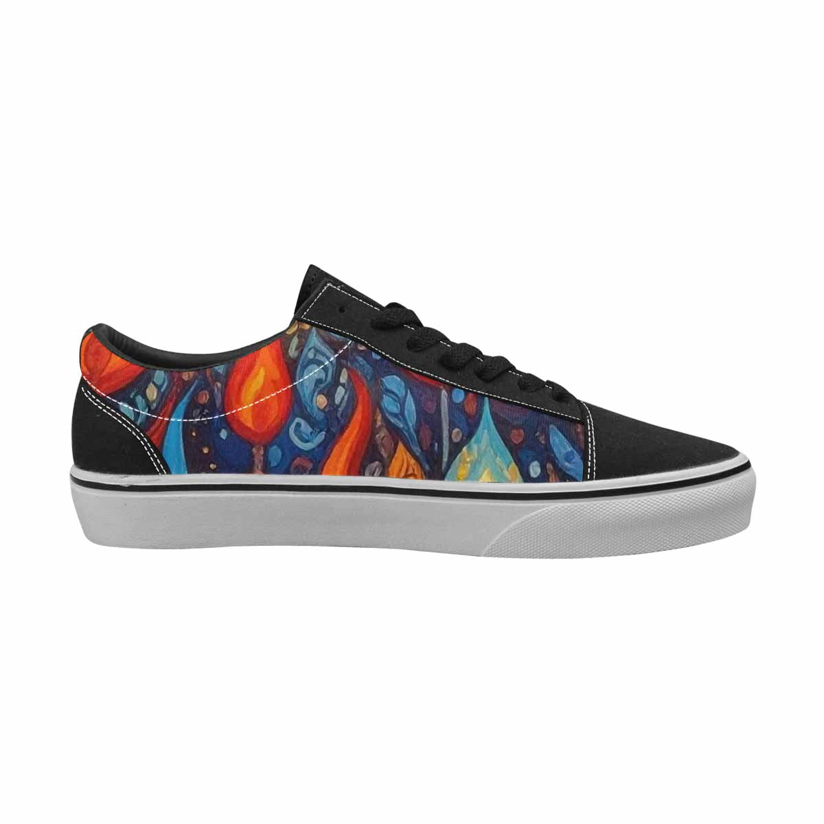 WOMEN'S Flame Burst Lace-Up Canvas Cottagecore Custom Sneakers