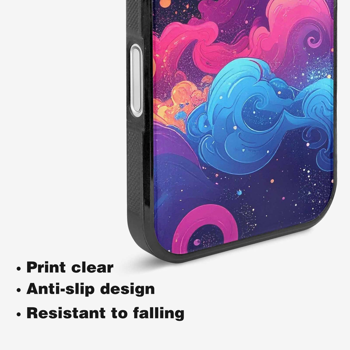 iPhone 16 Case — Rose Galaxy Art Seamless Pattern Vibrant, Personalized Phone Case