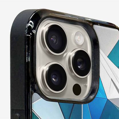 iPhone 15 Pro Max Case — Geometric Origami Art Pattern, Customized Protective Case