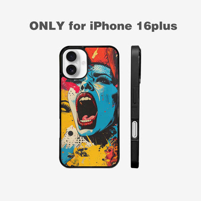 iPhone 16 Plus Case — Comic Book Scream Comic Book Scream, Custom Printed Phone Case