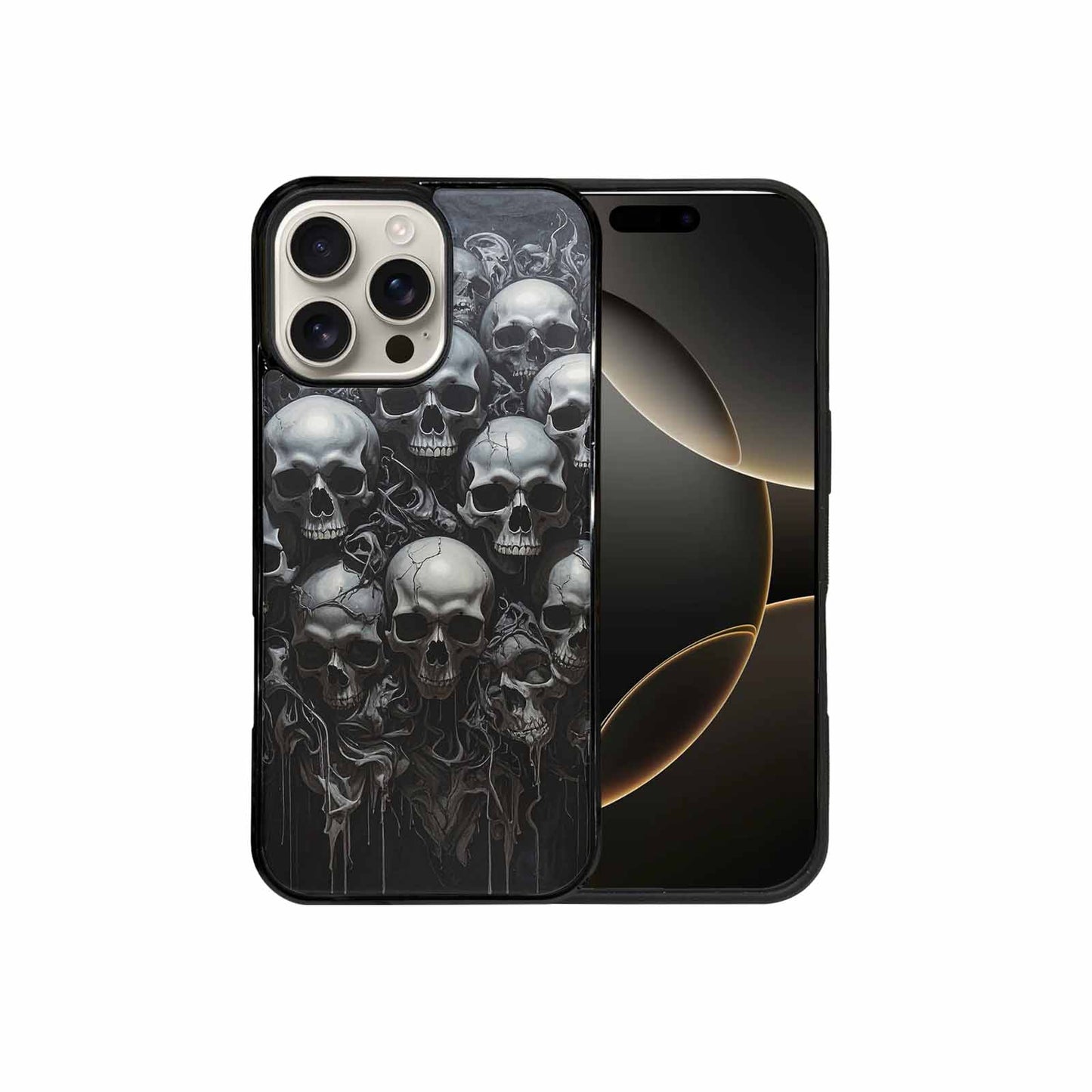 iPhone 16 Pro Max Case — Grey Dark Black And Grey Tones, Custom Art Phone Cover