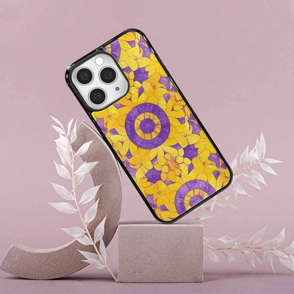 iPhone 15 Pro Max Case — Intersex Flag Color Theme Small Rainbow, Personalized Phone Case