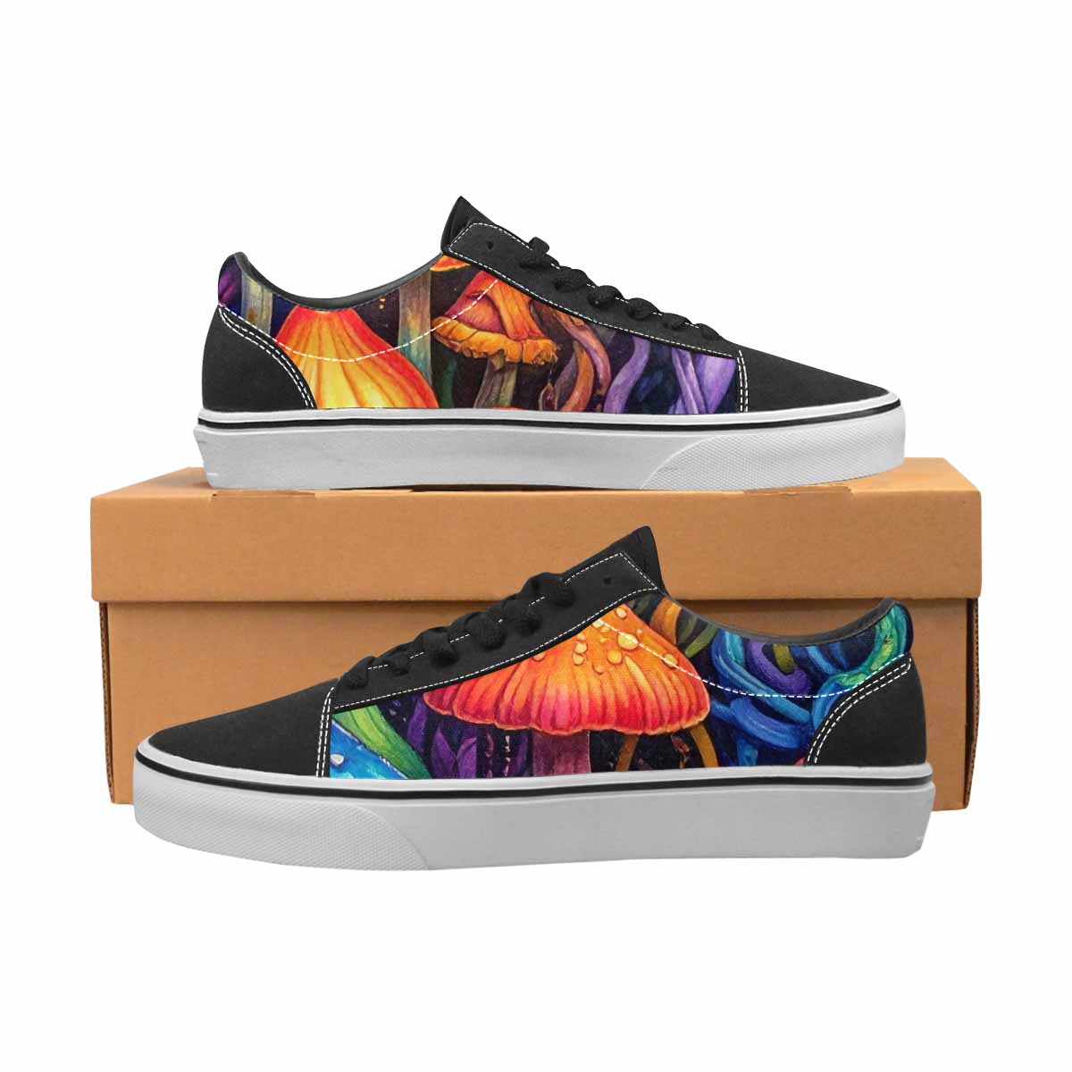 WOMEN'S More Overlapping Ontop Each Lace-Up Canvas Neon Fantasy Shoes