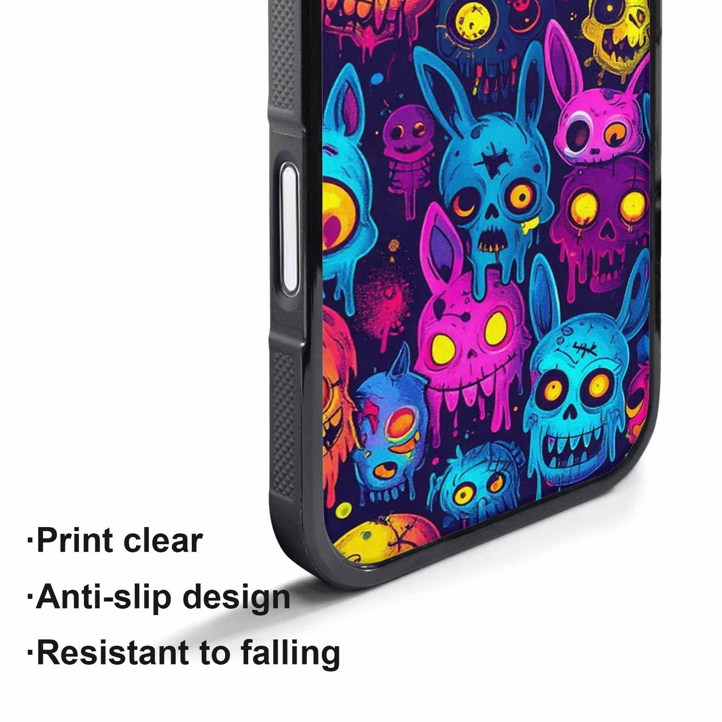 iPhone 17 Pro Case — Mixed Toxic Glow Creature Pattern Cartoon, Custom Printed Phone Case