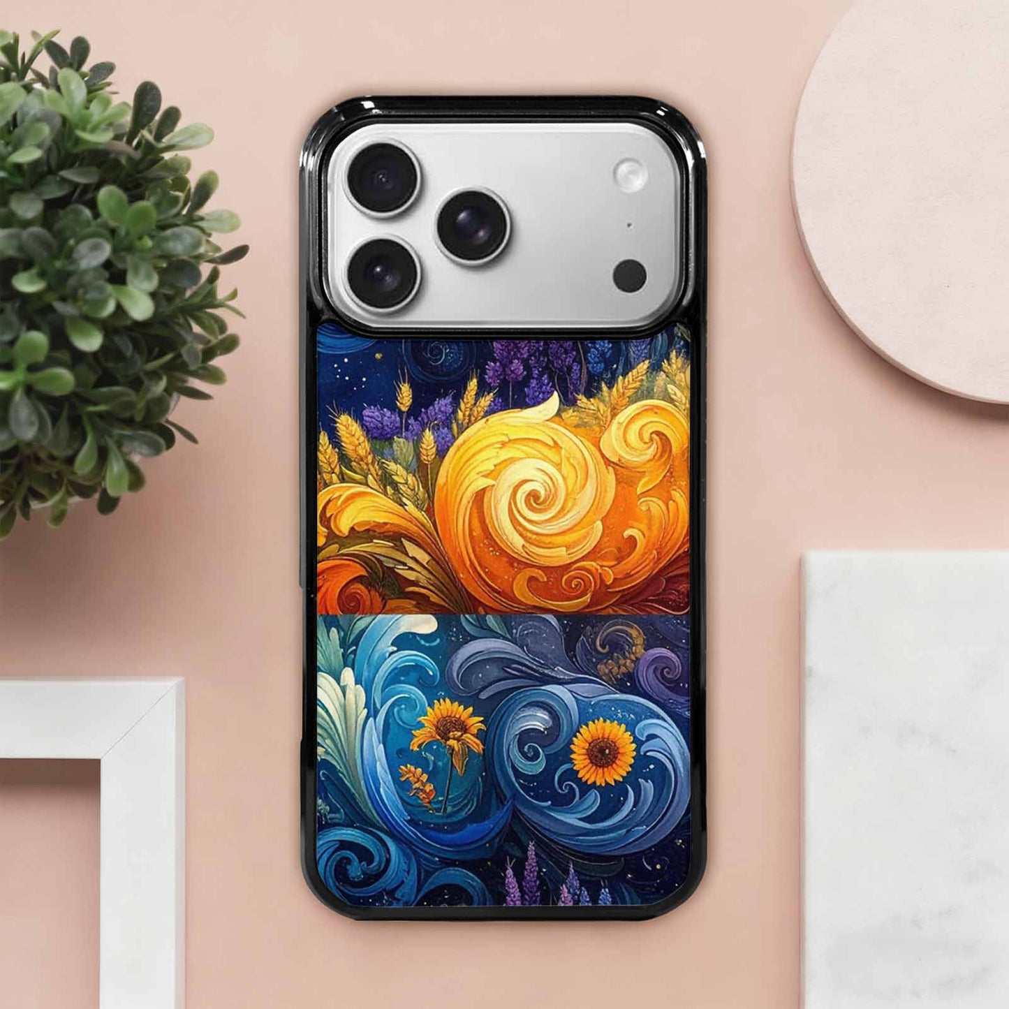 iPhone 17 Pro Max Case — Small Van Gogh Style Galaxy Space, Custom Made Phone Cover