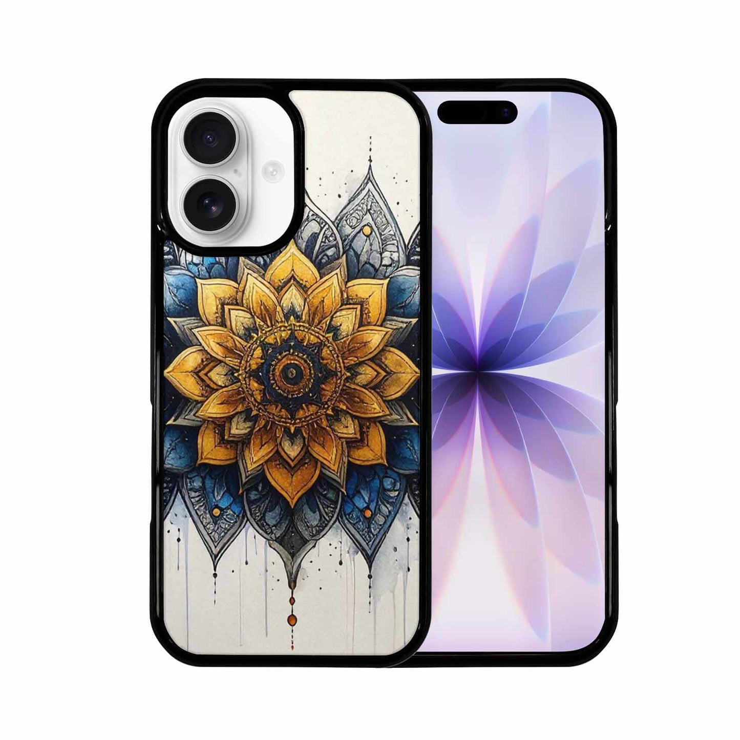 iPhone 17 Case — Black &amp; Blue Ink Original Art, Custom Art Phone Cover