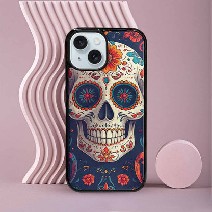 iPhone 15 Case — Day Dead Sugar Skull Art 100s, Unique Phone Case Design