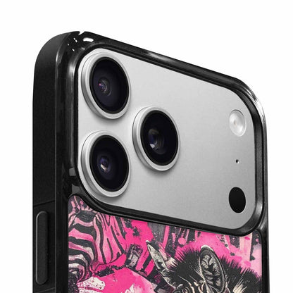 iPhone 17 Pro Max Case — Black &amp; Pink Ink Animal Print, Custom Phone Case