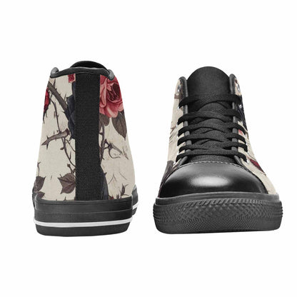 MEN'S Skulls - Roses High Top Canvas Surreal Custom Sneakers