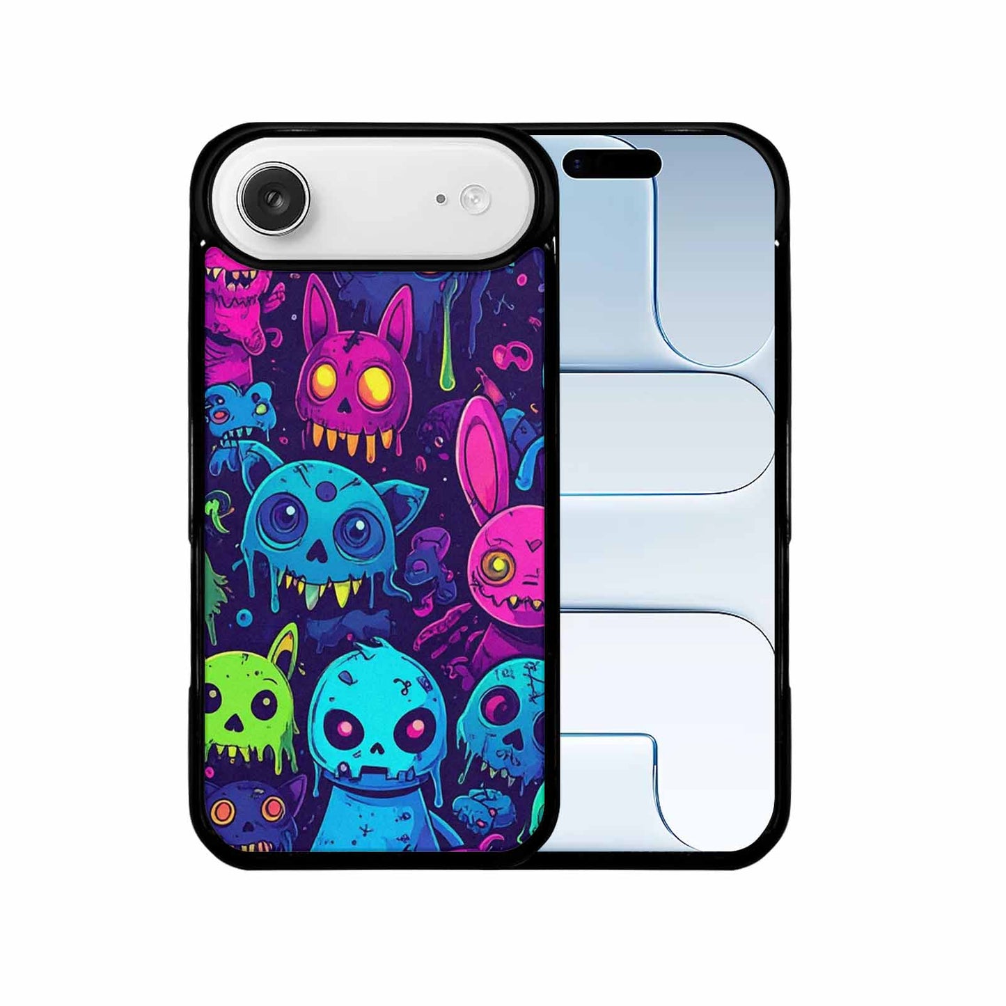 iPhone 17 Air Case — Mixed Toxic Glow Creature Pattern Cartoon, Original Design Phone Case