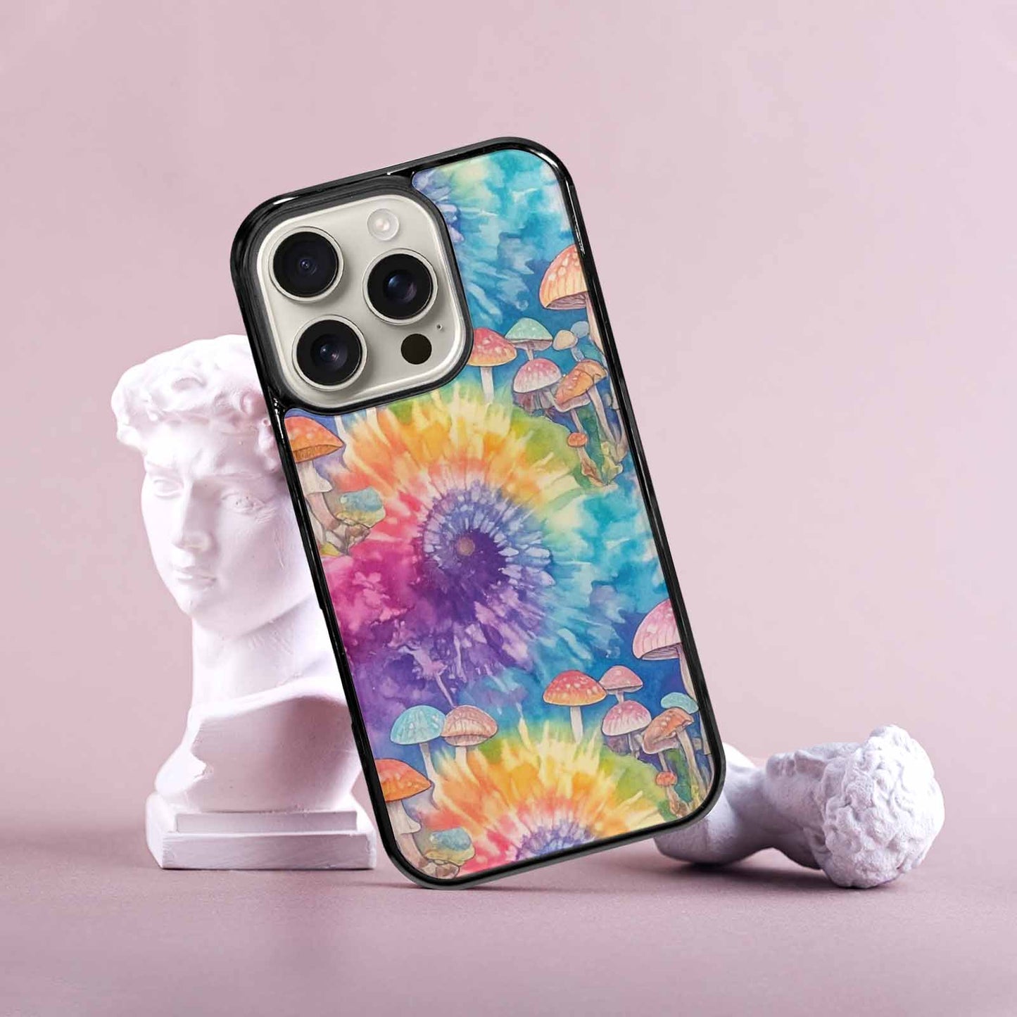 iPhone 16 Pro Case — Mushrooms Tie Dyemushrooms Pat 9i2, Custom Print Case Cover