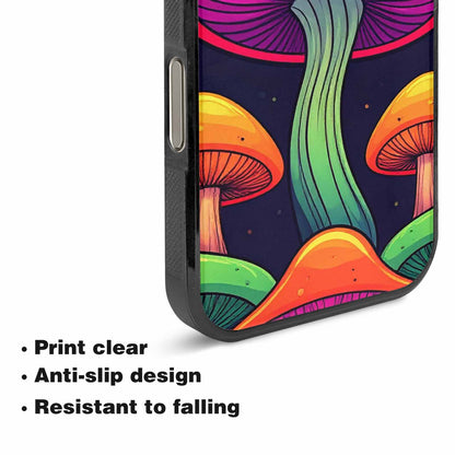 iPhone 16 Pro Max Case — Psychedelic Mushroom Cartoon Pattern, Custom Made Phone Cover